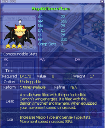 Mega Kid Demon Charm
