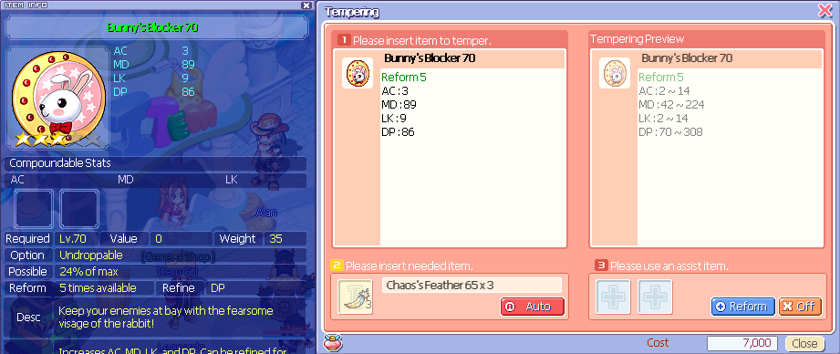 Bunny's Blocker 70