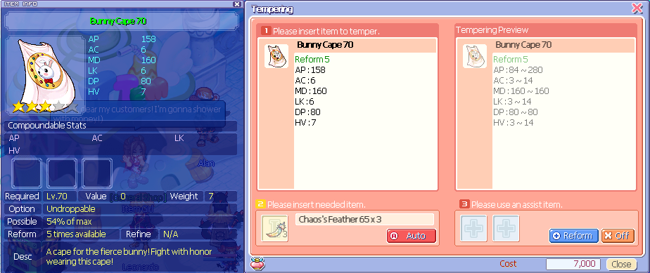 Bunny Cape 70